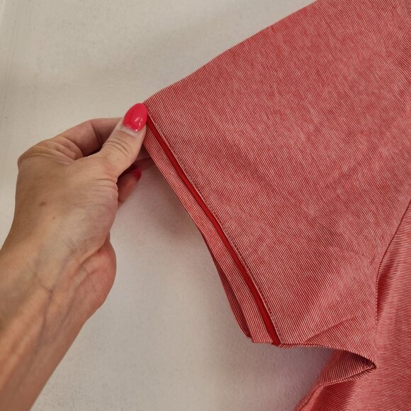 Ted Baker London Short Sleeve Polo Shirt Casual Golfing Red Pink Men's L (5) - Picture 4 of 9